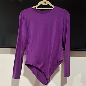 Zara Purple Long Sleeve Bodysuit